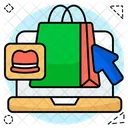 Achats En Ligne Achat En Ligne Achat En Ligne Icône