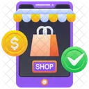 Shopping en ligne  Icône