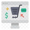Achats En Ligne Panier Shopping Icône