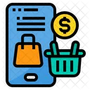 Marketing Smartphone En Ligne Icône
