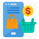Marketing Smartphone En Ligne Icône