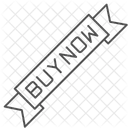 Acheter Maintenant Etiquette Thinline Icon Icône