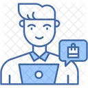 Acheteur Achat En Ligne Personne Icône