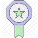 Achievement Badge Lineal Color Icon Icon