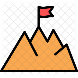 Achievement Milestone Icon - Download in Colored Outline Style