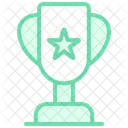 Achievement Trophy Duotone Line Icon Icon