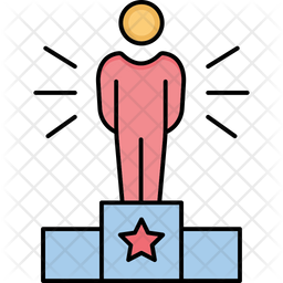 Achiever Icon - Download in Colored Outline Style