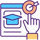 Achieving educational goals with elearning  Icon