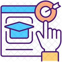 Achieving educational goals with elearning  Icon
