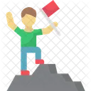 Achieving Goal Success Business Icon