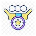 Achieving goals together  Icon
