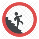 Achtung Treppe Schild Symbol