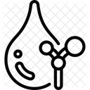 Organique Molecule Ligne Icône