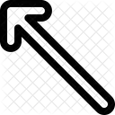 Acima A Esquerda Seta Direcao Ícone