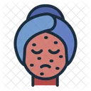 Acne Face Woman Icon