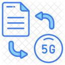 5 G Rede Documento Ícone