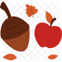 Acorn and Apple  Icon
