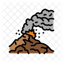 Active Volcano Lava Icon