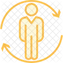 Worker Refresh Duotone Line Icon Icône