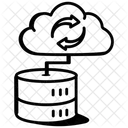 Actualizacion De Base De Datos En La Nube Actualizacion De Base De Datos En La Nube Sincronizacion De Bases De Datos En La Nube Icono
