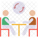 Actualizacion De Trabajo Reunion De Negocios Reunion Icon