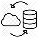 Irefresh Actualizar La Base De Datos En La Nube Recargar El Servidor En La Nube Icono
