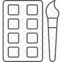 Acuarela De Borde Fino Icono