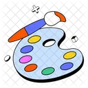 Acuarelas Paleta De Colores Paleta De Pintura Icono