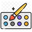 Acuarelas Colores Artisticos Paleta De Colores Icono