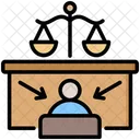 Acusado Defensa Juicio Icono