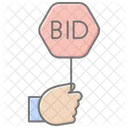 Ad Bid Lineal Color Icon Icon