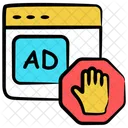 Ad Block Ads Restricted Ad Blocking Icon