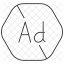 Ad Blocker Thinline Icon Icon