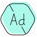 Ad Blocker Color Shadow Thinline Icon Icon