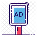 Ad Board Advertisement Stand Advertising Billboard Icon
