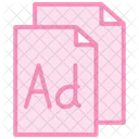 Ad Copy Duotone Line Icon Icon