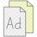 Ad Copy Lineal Color Icon Symbol