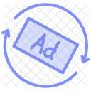 Ad Rotation Duotone Line Icon Icon