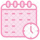 Ad Scheduling Duotone Line Icon Icono
