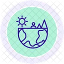 Icono De Linea De Adaptacion Climatica Icon