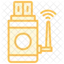 Adaptateur Wifi Usb Duotone Line Icon Icône