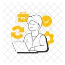 Adaptive Changes Organizational Change Management Icon