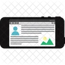 Adaptive Web Phone Template with Infographics  Icon