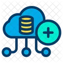 Add Database Add Database On Cloud Add Data Icon