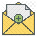 Add Mail Document Add Mail Add Message Icon