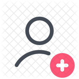 Add Profile Icon - Download in Colored Outline Style