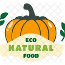 Adesivo de comida ecológica natural  Ícone