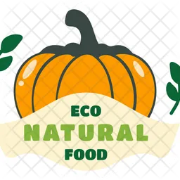 Adesivo de comida ecológica natural  Ícone