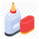 Adhesive Liquid Glue Bottle Stationery Item Icon