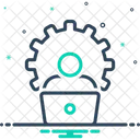 Administrateur Ordinateur Portable Roue Dentee Icône
